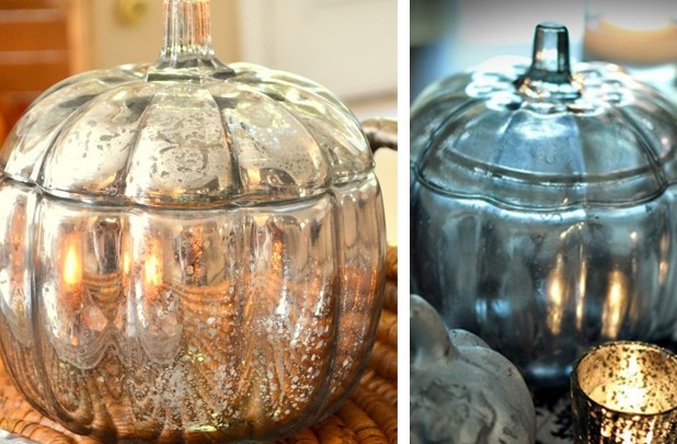 Pottery Barn Inspired Mercury Glass Pumpkin