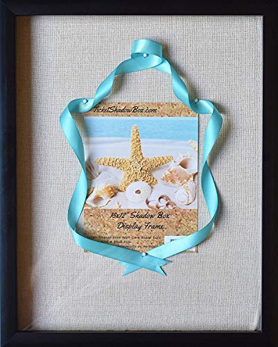 Tasse Verre 12x15 Shadow Box Frame with Linen Background and 8 Stick Pins, Deep Display Box for Art, Memorabilia, Medals, Wedding Memories, Baby Items, Concert Tickets, and More (12' x 15', Black), pack of 1