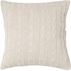 Rizzy Home Cable Knit Wooden Button Closure Pillow